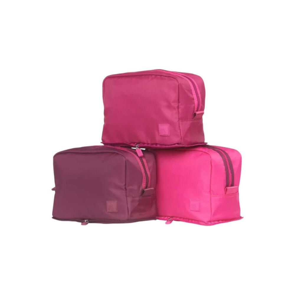 IHKWIP 3-Pack XL Packable Cosmetic Cases Berry Combo